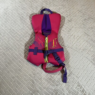 #ad West Marine Life Vest Infant Boating Fishing Swimming Safety Life Preserver Pink