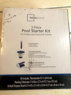 #ad Mainstays 3 piece Swimming Pool Blue Accessories Starter Kit