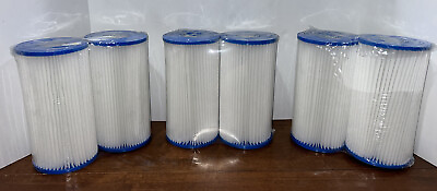 #ad 6 Pack Swimming Pool Type A or C Filter Replacement Cartridge 4quot; x 8quot;