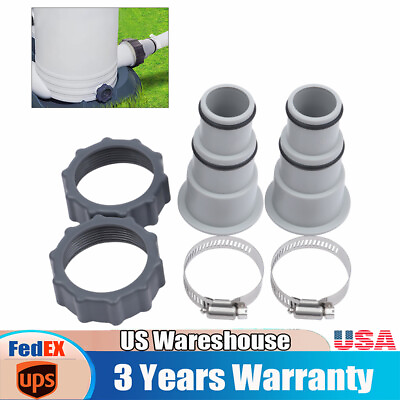 #ad Intex Hose Adapter Pool Filter Pump Parts Conversion Fitting Kit 2x Replacement
