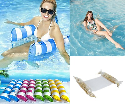 Inflatable Swimming Pool Water Hammock Summer Beach Float Floating Lounge Bed