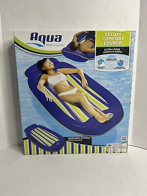 Deluxe Comfort Lounge 69quot; Water Pool Float XL Large Floating Inflatable Lounger