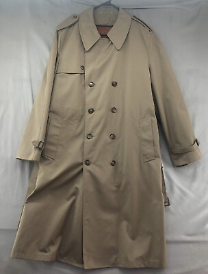 #ad #ad Vintage The Mens Store Sears Trench Coat Size Tall 40 Mens