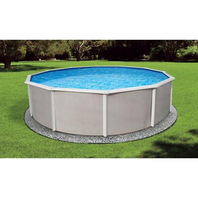#ad BlueWave Products ABOVE GROUND POOLS NB2532 12#x27; x 24#x27; Oval 52quot; Belize Steel Pool