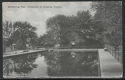 #ad Swimming Pool University of Arizona Tucson Arizona Early Postcard Unused