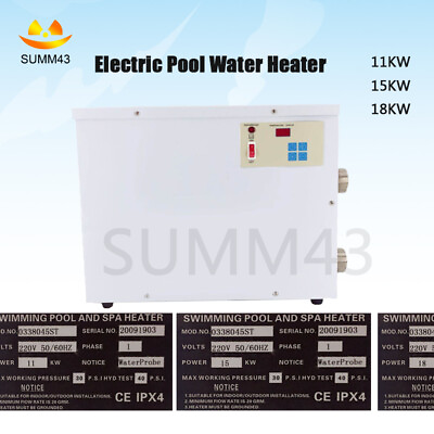 #ad #ad 220V 11 15 18KW Electric Swimming Pool Water Heater Thermostat US