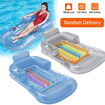 #ad Swimming Pool Float Raft 59quot; Inflatable Lounge For Adults Lounger Phone Bag