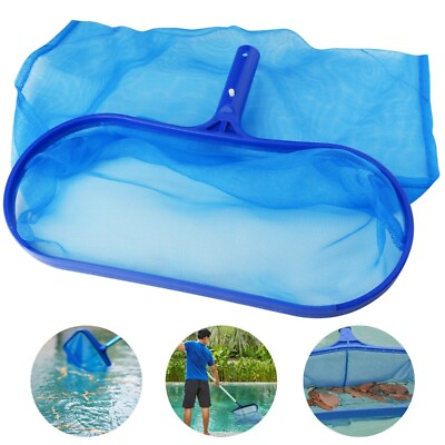 Deep Bag Pool Rake Swimming Leaf Skimmer Net w Fine Mesh Pool Net for Cleaning
