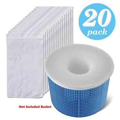 #ad 20 Pack Pool Skimmer Socks Filter Replacement Savers for Basket Swimming Pool US