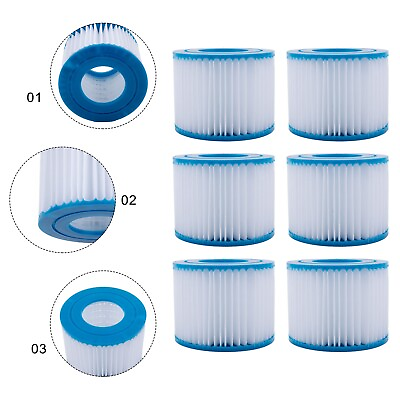 #ad Water Cleaning Pool Filter Cartridge Filters 10*8*5cm Accessories 6Pcs