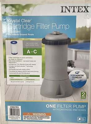 #ad INTEX 530 GPH ABOVE GROUND SWIMMING POOL FILTER PUMP SYSTEM Free Shipping