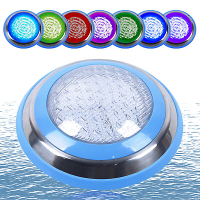 #ad 45W Swimming Pool Light Waterproof Underwater Spa RGB LED Lamp W Remote Control