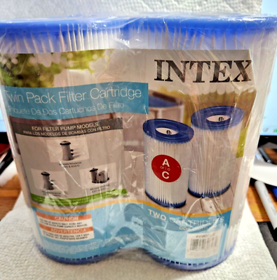 #ad Intex Swimming Pool Filters Type A or C Filter Replacement Cartridges 2 Pack
