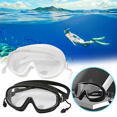 #ad Swimming Goggles Large Frame Antifog Swimming Supplies Glasses Equipped Men And