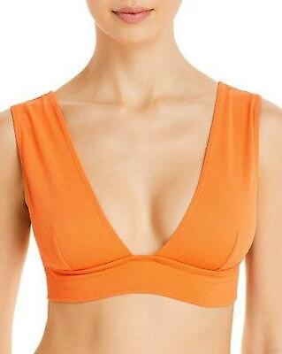Alexandra Miro ESF10707 Women Neckline Bikini Top Size Small In Orange