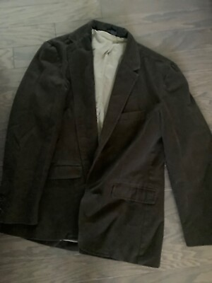 #ad Old Navy Jacket Mens L Brown Blazer Sport Coat 100% Cotton Classic Preppy large