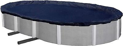 #ad Winter Block Premium Winter Pool Cover for Above Ground Oval Pool 10#x27; X 15#x27; Ft