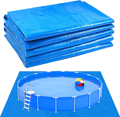 #ad 16 X 16 Ft Pool Ground ClothsSwimming Pool Waterproof PE Swimming Pool Liner Pa