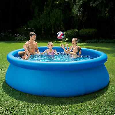 10 ft Round Quick Set Above Ground Pool Blue Ages 6 and Up Unisex