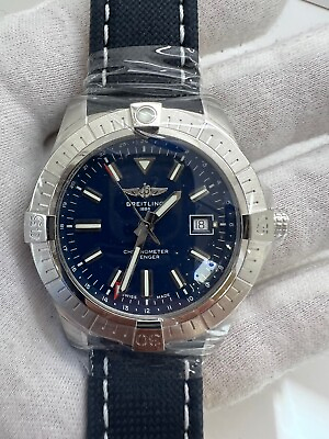 #ad New Breitling Avenger Automatic GMT 45 Blue Dial Men#x27;s Watch A32395101C1X1