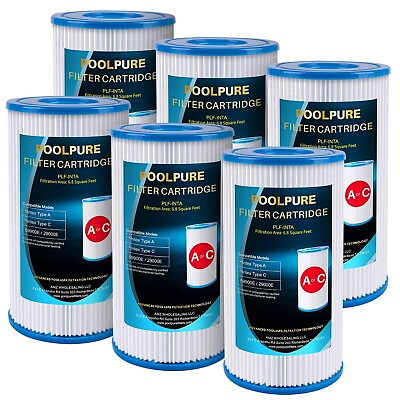 #ad POOLPURE Replacement Filter for Type A or C Compatible with Intex 29000E 59900E