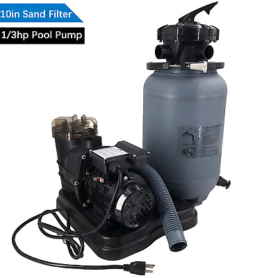 #ad 2400GPH 10quot; Sand Filter Above Ground Swimming Pool Pump intex compatible