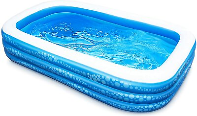 #ad Inflatable Pool 118quot; X 69quot; X 21quot; uninspected As Is..