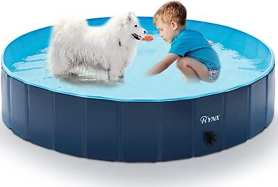 Outdoor Pet Dog Pool PVC Foldable Kids Swimming Pool Collapsible Bathing Tub US