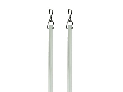 #ad Fiberglass Drapery Wand Baton w Stainless Steel Snap Hook 2 Pack Choose Size