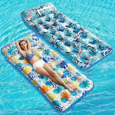 #ad 2 Pack Inflatable Swimming Pool Float Water Floats Summer Beach Party Floaties