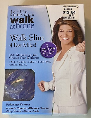 #ad #ad Leslie Sansone Walk at Home 4 Fast Miles 2 DVD Set Bonus 1 Mile NEW SEALED