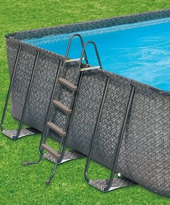 #ad #ad SUMMER WAVES 24#x27;x12#x27;x52quot; ABOVE GROUND POOL ***LADDER ONLY***
