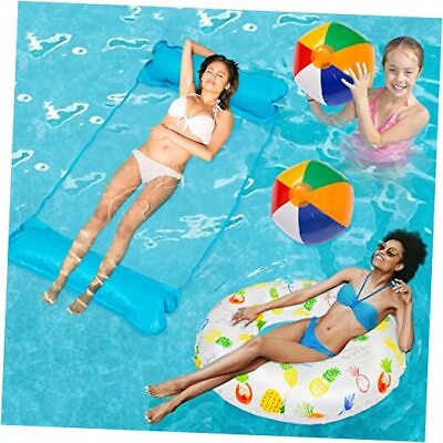 #ad 4PCS Inflatable Pool Floats for Kids Adults1PCS Swimming Pool Float