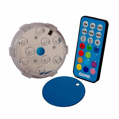 Waterproof Magnetic 4 Mode LED Color Changing Pool Wall Light w Remote Control