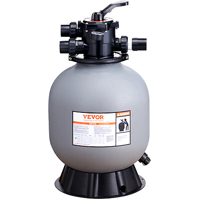 VEVOR Sand Filter 19quot; Above Inground Swimming Pool Sand Filter with 7 Way Valve