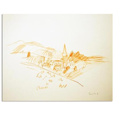 #ad Wayne Ensrud quot;View Of Chenas In Beaujolais Francequot; Hand Signed Original Art