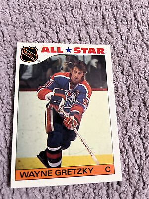 #ad 1985 86 Topps Wayne Gretzky All Star Hockey Card Sticker #2 Edmonton Oilers