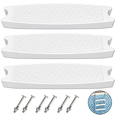 #ad Pool Ladder Steps Replacement 3 Pack 18quot; Universal Heavy Duty Molded Plastic ...