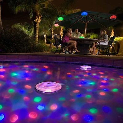 #ad Underwater Disco Aqua Glow LED Floating Night Light Show Pond Pool Spa Tub Lamps