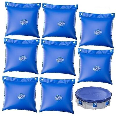 #ad 8 Pack Swimming Pool Cover Hanging Bag 0.4 mm PVC Pool Cover Weights 8pc