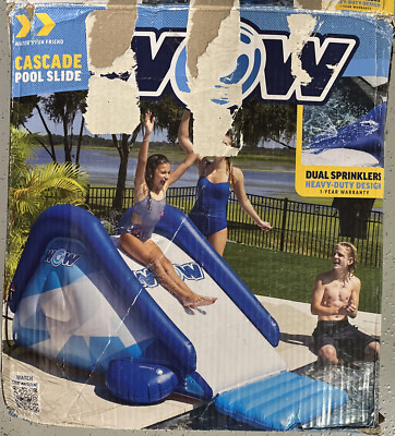 #ad WOW Cascade Pool Slide Dual Sprinklers Heavy Duty Design
