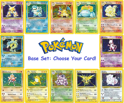1999 Pokemon Base Set: Choose Your Card All Pokemon Available
