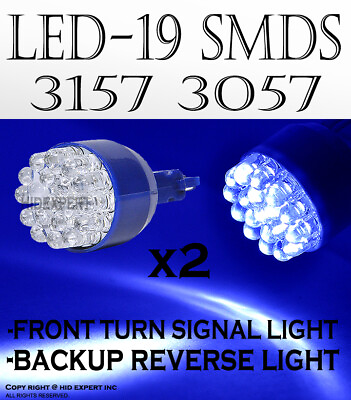 x2 3156 3157 19 SMDs LED Super Blue Parking Light Replace Light Bulbs Lamp Y429