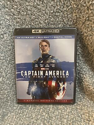 #ad Captain America: The First Avenger 4K Ultra HD Blu Ray Digital 2011 New