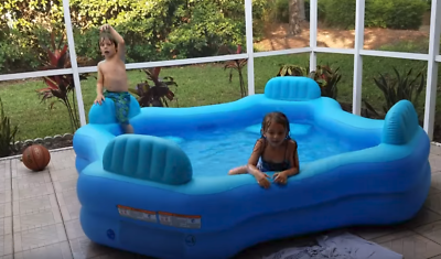 Large Inflatable Swimming Pool Air Pumb Lounge Sturdy Adult Family Kid Backyard