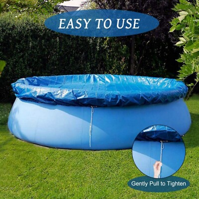 #ad Round Swimming Paddling Pool Cover Easy Fast Set 6Ft 8Ft