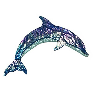 #ad #ad Two Tone Dolphin Glass Swimming Pool Step Marker Mosaic 12.5quot; .