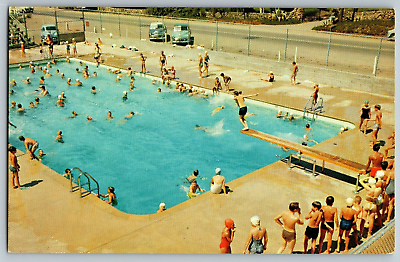 #ad #ad Vista California Public Swimming Pool Vintage Postcard Unposted