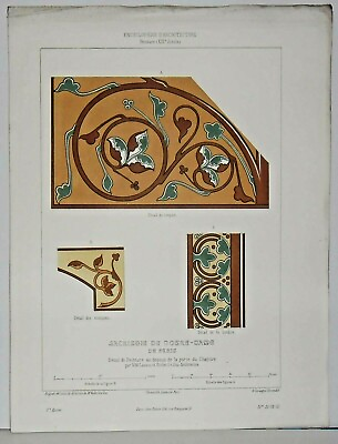 #ad Engraving Our Lady de Paris Detail Painting Choose Above of The Door Of Chapter