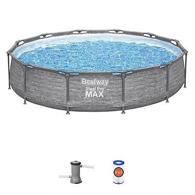#ad Bestway Steel Pro MAX Above Ground Outdoor Swimming Pool Set